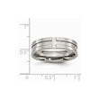 Titanium Grooved 6mm Polished Band