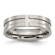 Titanium Grooved 6mm Polished Band