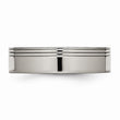 Titanium Grooved 6mm Polished Band