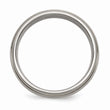 Titanium Ridged Edge Sterling Silver Inlay 8mm Brushed/Polished Band
