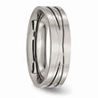 Titanium Grooved 6mm Polished Band