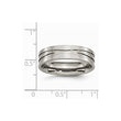 Titanium Grooved 6mm Polished Band
