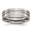Titanium Grooved 6mm Polished Band