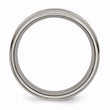 Titanium Grooved 8mm Brushed and Polished Band