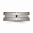 Titanium Grooved 8mm Brushed and Polished Band
