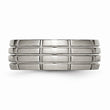 Titanium Grooved 8mm Brushed and Polished Band