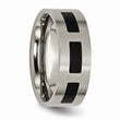 Titanium Black Rubber Flat 8mm Brushed Band