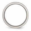 Titanium Grooved 6mm Brushed and Polished Band