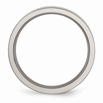 Titanium Grooved 6mm Brushed and Polished Band