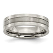 Titanium Grooved 6mm Brushed and Polished Band