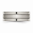 Titanium Grooved 8mm Brushed and Polished Band