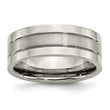 Titanium Grooved 8mm Brushed and Polished Band