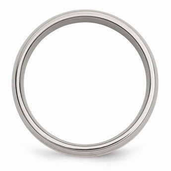 Titanium 14k Yellow Inlay 6mm Polished Band