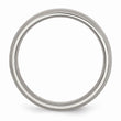 Titanium Grooved 6mm Brushed and Polished Band