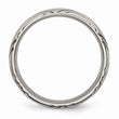 Titanium Criss-cross Design 6mm Brushed and Polished Band