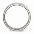 Titanium Ridged Edge 8mm Brushed and Polished Band