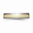 Titanium 14k Yellow Inlay 5mm Brushed Band