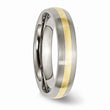Titanium 14k Yellow Inlay 5mm Brushed Band