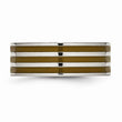 Titanium Brown Enamel Flat 8mm Polished Band