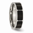 Titanium Black Enamel Flat 6mm Polished Band
