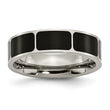 Titanium Black Enamel Flat 6mm Polished Band