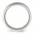 Titanium Sterling Silver Inlay Flat 8mm Brushed Band