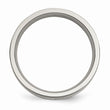 Titanium Sterling Silver Inlay Flat 6mm Polished Band