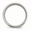 Titanium Sterling Silver Inlay Flat 8mm Polished Band
