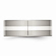 Titanium Sterling Silver Inlay Flat 8mm Polished Band