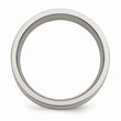 Titanium Sterling Silver Inlay Flat 8mm Brushed and Polished Band