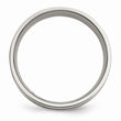 Titanium Grooved Sterling Silver Inlay 8mm Brushed Band