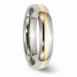 Titanium 14k Yellow Inlay 5mm Polished Band