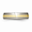 Titanium 14k Yellow Inlay 6mm Brushed Band