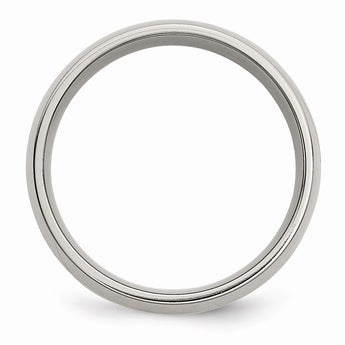 Titanium 14k Yellow Inlay 8mm Polished Band