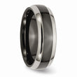 Titanium Black Ti Two-tone 7mm Polished Band