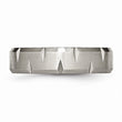 Titanium Beveled Edge Notched 6mm Brushed Band
