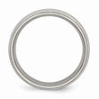 Titanium Ridged Edge 6mm Polished Band