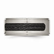 Titanium Black IP-plated Cables w/Diamond 10mm Polished Band