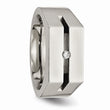 Titanium with Diamond Polished Band