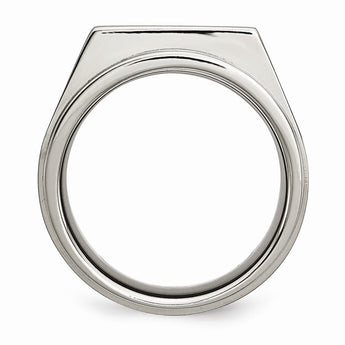 Titanium Satin & Polished Diamond Band