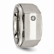 Titanium Satin & Polished Diamond Band