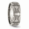 Titanium 8mm Laser Design Brushed Band