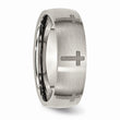 Titanium 8mm Laser Design Brushed Band