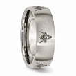 Titanium 8mm Laser Design Brushed Band