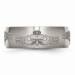 Titanium 8mm Laser Design Brushed Band