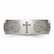 Titanium 8mm Laser Design Brushed Band