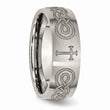 Titanium 8mm Laser Design Brushed Band