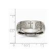 Titanium 8mm Laser Design Brushed Band