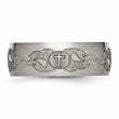 Titanium 8mm Laser Design Brushed Band