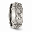 Titanium 8mm Laser Design Brushed Band